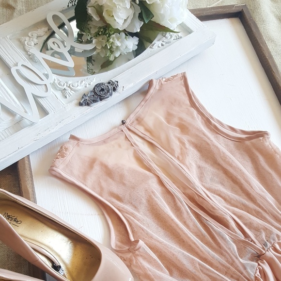 Dusty Rose beaded top Dress - Picture 4 of 6